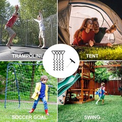 Spiral Ground Anchor Set for Trampoline, Heavy Duty Ground Anchor Ground Anchor, Tent and Sp…
