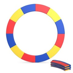 12′ Foldable Lightweight Round Trampoline Safety Pad Waterproof w/Elastic Straps