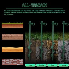 Zhengmy Giant Skeleton Accessories Ground Anchors Screw in, 12 Inch High Wind…