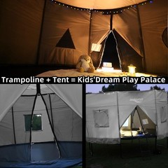 Gardenature 12FT Trampoline TentTent Only, Fit for 8 Straight Poles Round Tra…