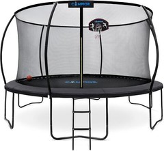 Pumpkin Trampoline with Basketball Hoop & Inner Enclosure – Safe, Durable
