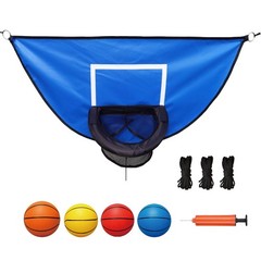 Trampoline Basketball Hoop, with Pump and 4 Mini Balls, Easy to Install, Univ…