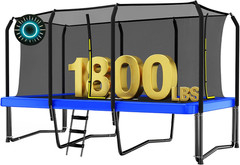 1800LBS Weight Capacity Rectangle Trampoline 10X17Ft 9X15FT 8X14FT Outdoor Squar