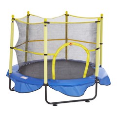 VEVOR 5FT Trampoline for Kids Toddler Trampoline & Enclosure Net Basketball Hoop