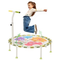 Trampoline Kids Indoor Outdoor Ø101cm, Foldable Fitness Trampoline with Adjustable…