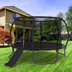 Universal Trampoline Slide for 10FT-16FT, Outdoor Fun Accessory, Safe Kids Climb