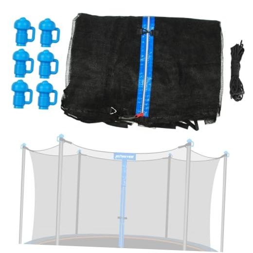 Zoomster Trampoline Enclosure Net with Pole 14FT Trampoline Net with Pole Cap