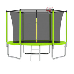 10ft Trampoline with Ladder Adults Kids Outdoor ASTM Approved Safety Trampolines