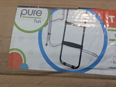 Pure Fun 2 Step Universal Trampoline Ladder, Skid Proof Steps, 220lb 39″ charcoa