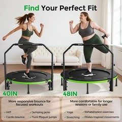 SP3 40″ Indoor Exercise Trampoline – Adjustable Handle