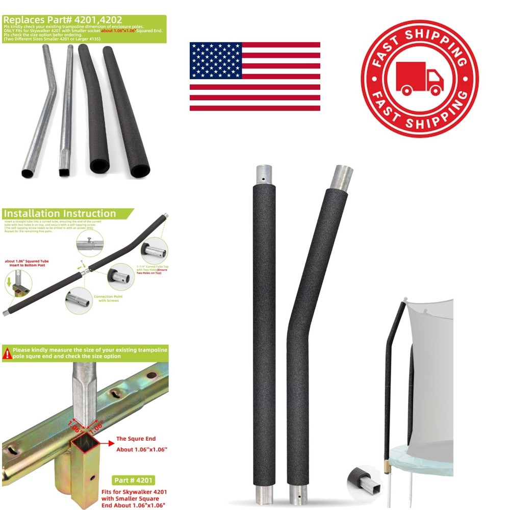 Replacement Trampoline Poles for 12ft Round Frame Made from Rust Resistant Steel