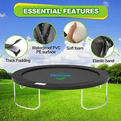 Trampoline Pad, 10FT 12FT 14FT Trampoline Safety Pad, Universal Trampoline Pa…