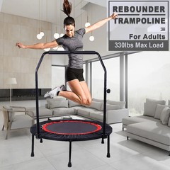 40 Inch Mini Exercise Trampoline for Adults & Kids Safety Pads Max. Load 300LBS
