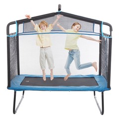 VEVOR 6FT Trampoline for Kids Toddlers with Enclosure Net Gymnastics Bar Hammock