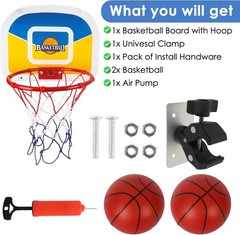 Trampoline Basketball Hoop, Teenager Basketball Hoop for Trampoline with Pump an