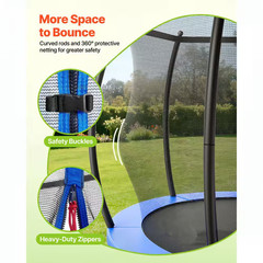 Outdoor Trampoline, 8 Ft. Recreational Trampoline, Max 265 Lbs. Capacity, Anti-R