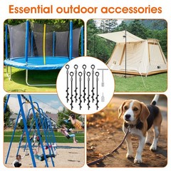 Ground Anchors 8 X 14 Heavy Duty Screw-in Tent Stakes – Secure Tents