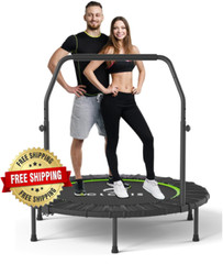 Trampolín mini para adultos y niños, ejercicio cardio, altura ajustable 500 lbs