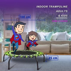 350lbs Rebounder Mini Trampoline for Adult, Indoor Small Trampoline for Exercise