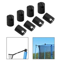 8Pcs Trampoline Enclosure Pole Caps Protective Cover for 1inch Poles Repair