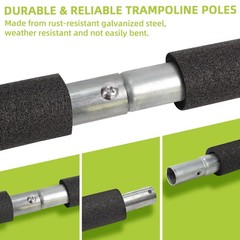 Trampoline Replacement Poles – Galvanized Enclosure for 8ft, 10ft, 12ft, 14ft