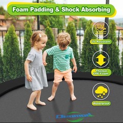Trampoline Pad, 10FT 12FT 14FT Trampoline Safety Pad, Universal Trampoline Pa…