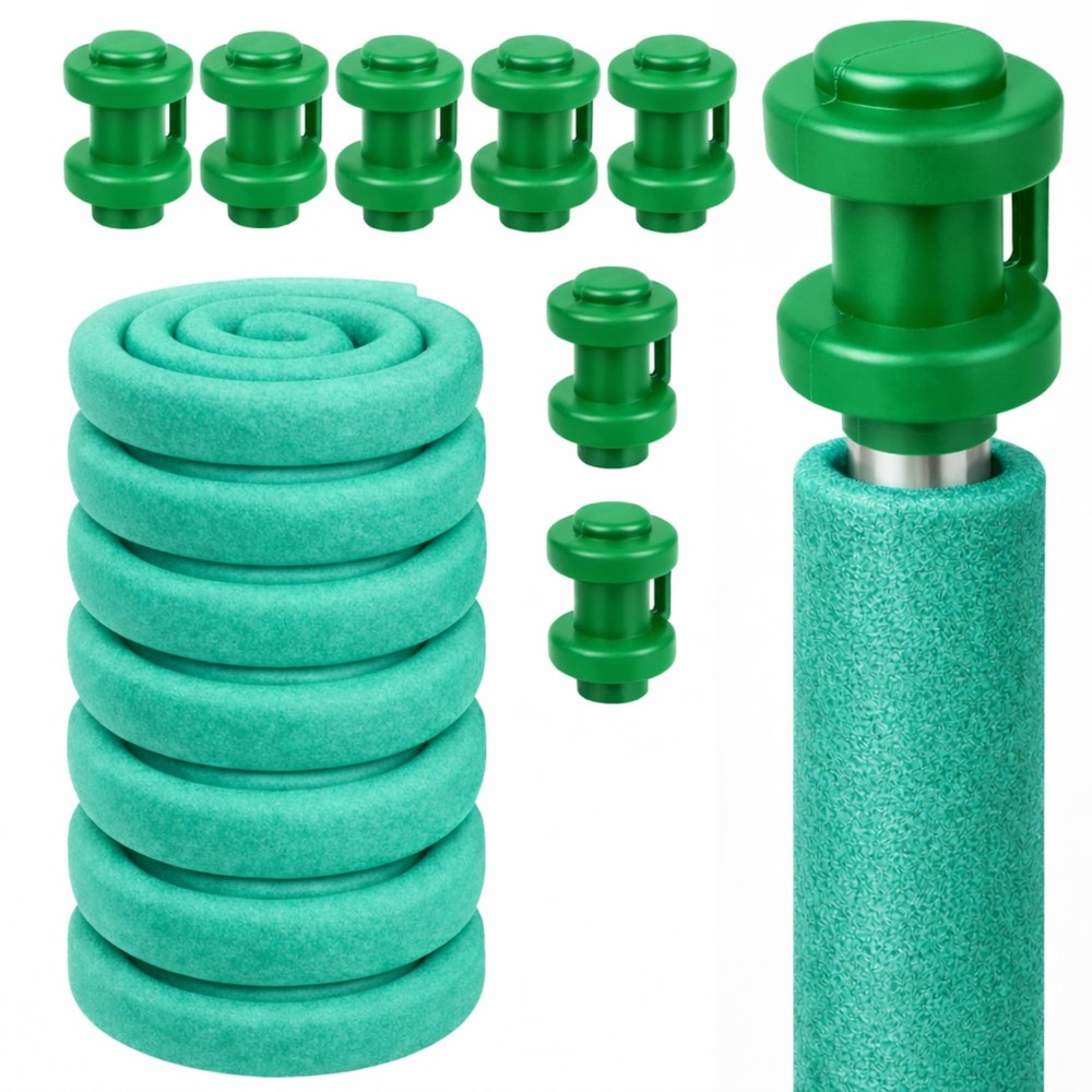 Trampoline Foam Tubes Set 8 Piece 8 x 180cm with Poles Caps Poles…