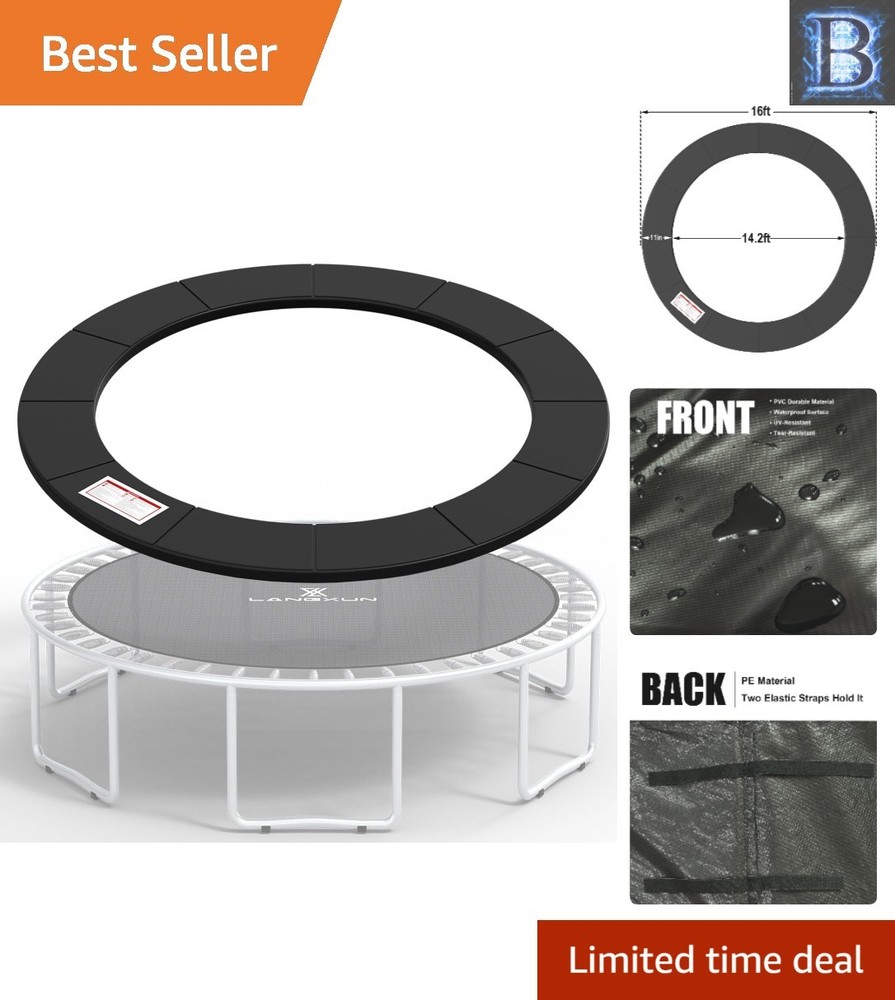 Waterproof Trampoline Cover 16ft – Safety Pad with EPE Foam Cushion