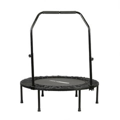 HolaHatha 40 Inch Foldable Mini Trampoline Fitness Rebounder w/Adjustable Handle