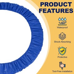 Trampolines Spring Cover 10 Holes Trampolines Replacement Cover 60″ & Blue