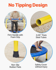 Mini Foldable Trampoline for Kids, 3FT/36 inches – Baby Trampoline for Toddlers