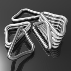 Pack of 10 Triangle Buckle 1.5″ Inside Diametar for Trampoline Mat