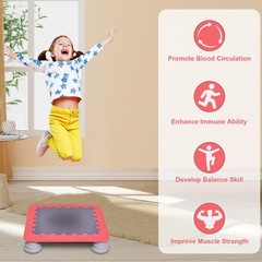 Kids Trampoline 25″Rebound Mini Bouncing Bed For Toddlers Sensory Training Toy–