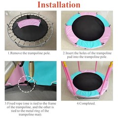 Trampoline Spring Cover,55 60 Inch Replacement 55 Inch Pink & Green Mixed Color