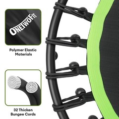 42/45 Rebounder Trampoline for Adults, Silent Mini Trampoline Indoor Exercise Fi