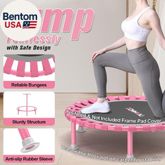 Foldable Mini Trampoline, 40″ Rebounder Trampoline for Adults & Kids, 450Lbs Cap