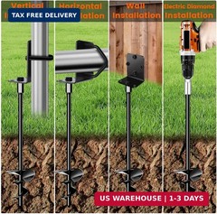 Ground Anchors Shed Anchors 14″ Set of 2 Trampoline Stakes Screw in Heavy Duty M