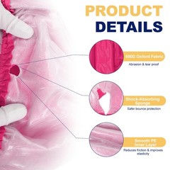 Trampolines Spring Cover 6 Holes Trampolines Replacement Cover 32″ & Rose Red