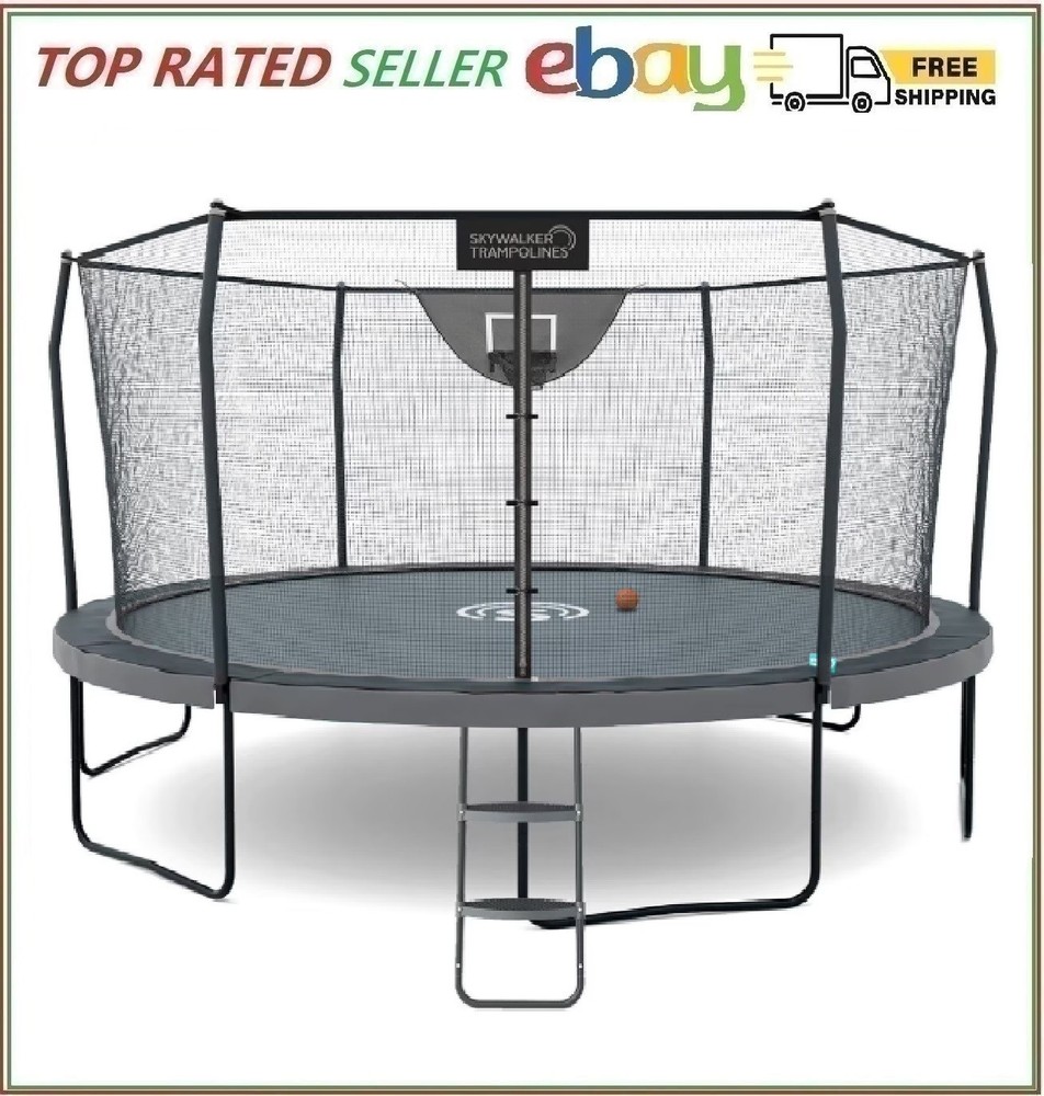 Skywalker Elite Series 12′ Round Trampoline with Basketball Hoop