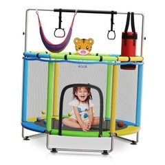 Toddler Trampoline for Kids Ages 3-8 – 5 ft Toddler Trampoline with Net,