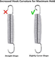 5.5-7 Inch Trampoline Springs Heavy Duty Stainless Steel Replacement Spring, Set
