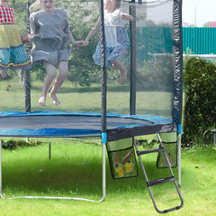 Trampoline Ladder, 2 Steps with Wide Steps, Trampoline Storage Bag, Universal Ho