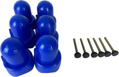 Large Trampoline Enclosure Pole Caps with Screw-In Bolts, Only Fit for Pole 1.5