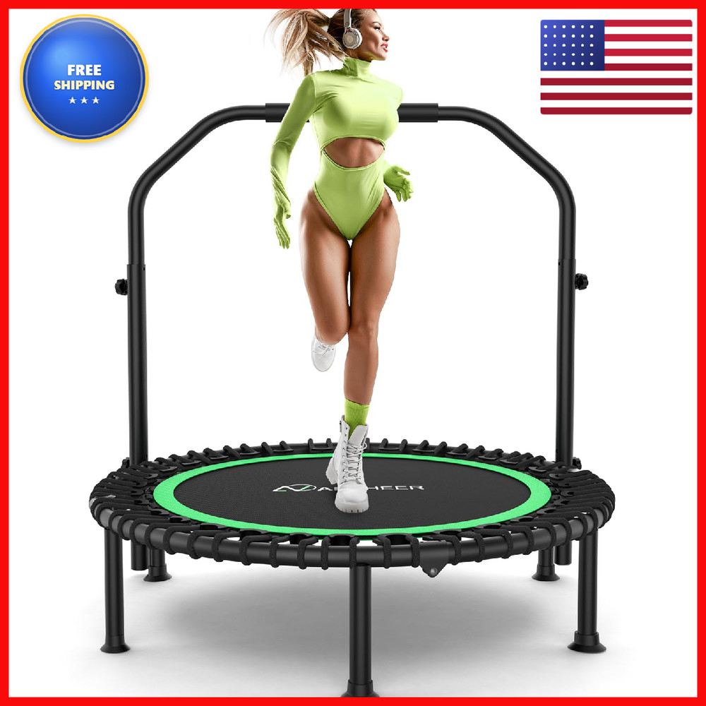 Ancheer Rebounder Trampoline 40/48 Bungee Rebounder 4-Level Adjustable Handle