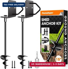 Ground Anchors Shed Anchors 14″ Set of 2 Trampoline Stakes Screw in Heavy Duty M