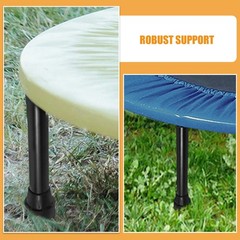 Set of 4 Reusable Rubber Caps for Trampoline Legs with Anti-Skid Pads Black
