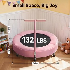 SP1 36” Kids Toddler Trampoline Indoor Foam Handle