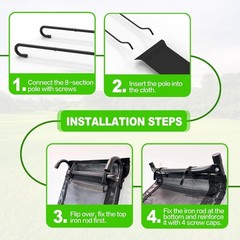 Universal Trampoline Slide for 10FT-16FT, Outdoor Fun Accessory, Safe Kids Climb