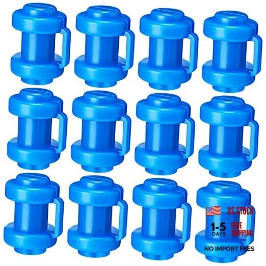12 Pcs Trampoline Pole Caps 1 Inch in Dameter Enclosure Poles Caps blue