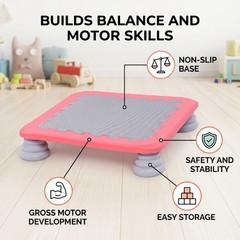 Red Mini Trampoline For Kids Sensory Trampoline Bouncing Board With Non Sli BURO